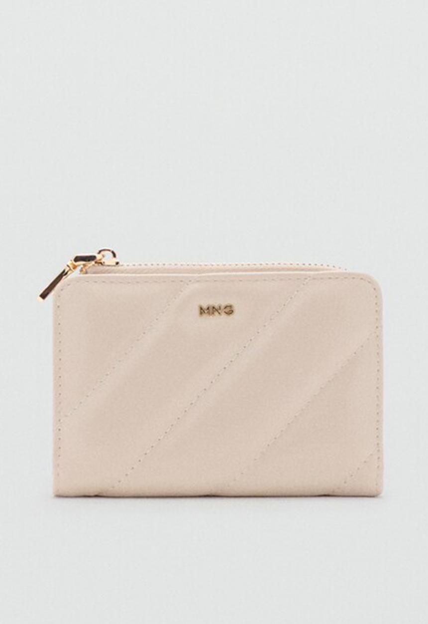 MANGO - Diagonal wallet-natural
