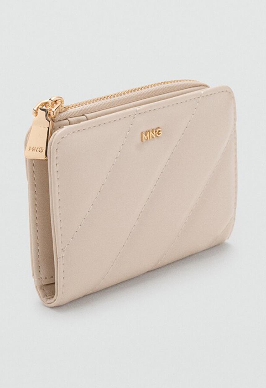 MANGO - Diagonal wallet-natural
