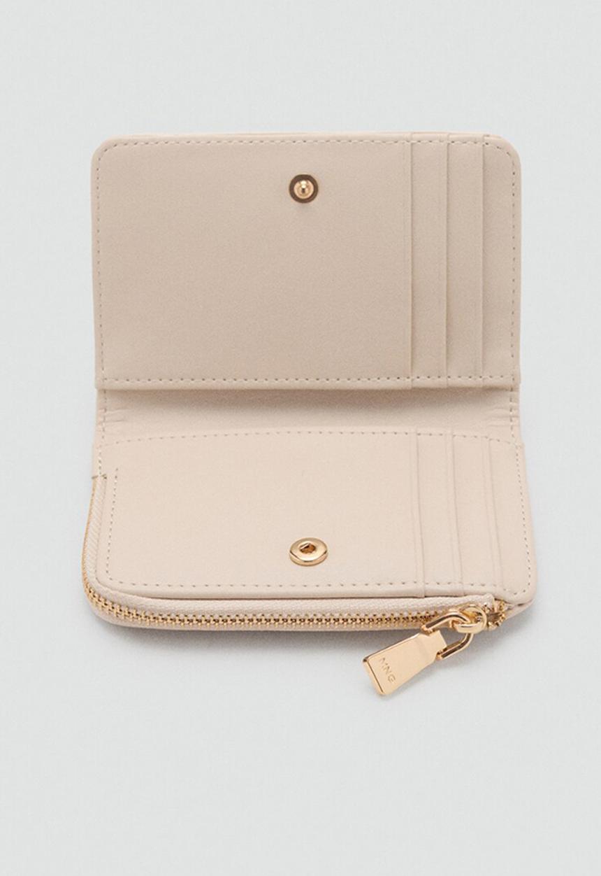 MANGO - Diagonal wallet-natural