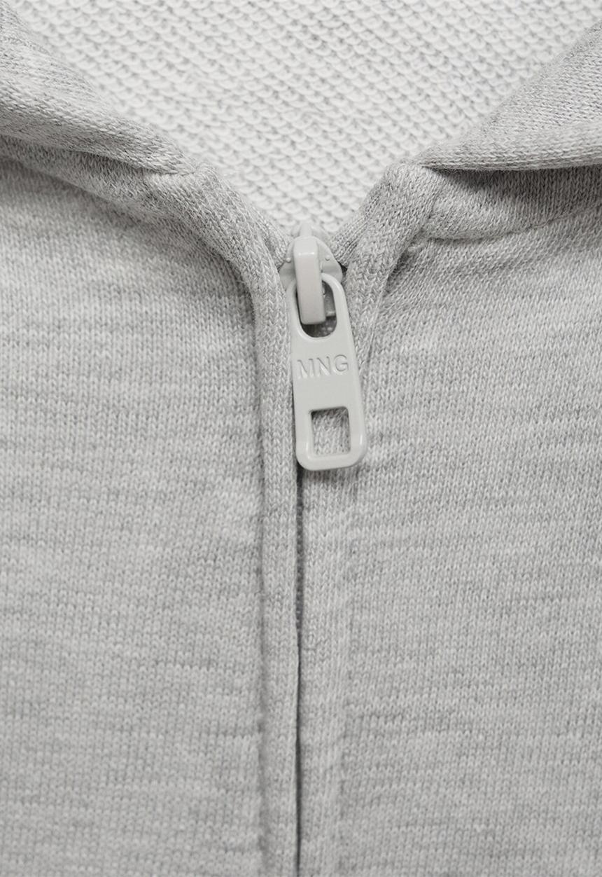 MANGO - Zipped hoodie - grey
