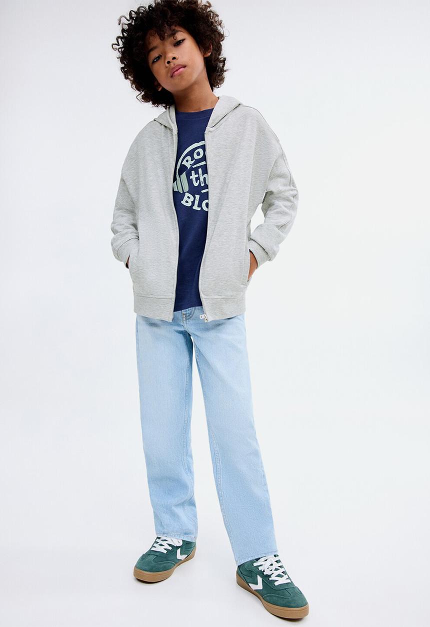 MANGO - Zipped hoodie - grey