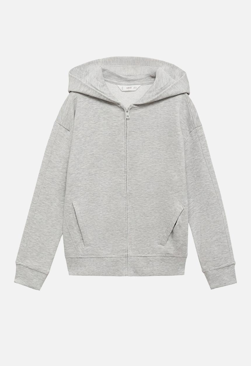 MANGO - Zipped hoodie - grey