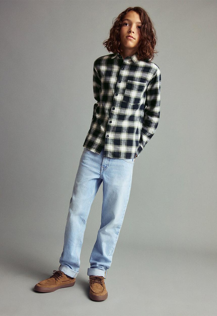 MANGO - Jeans Regular - Open Blue