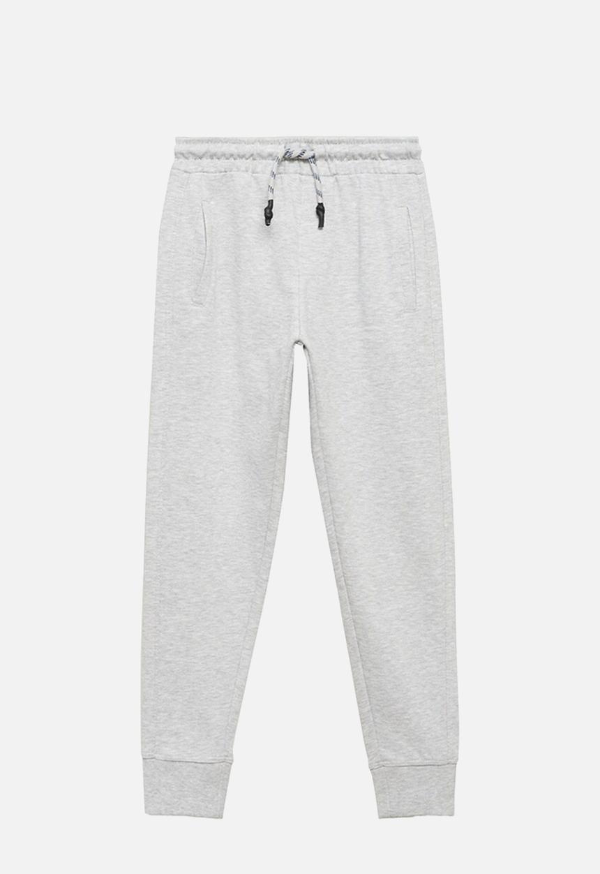 MANGO - Drawstring jogger pants - grey