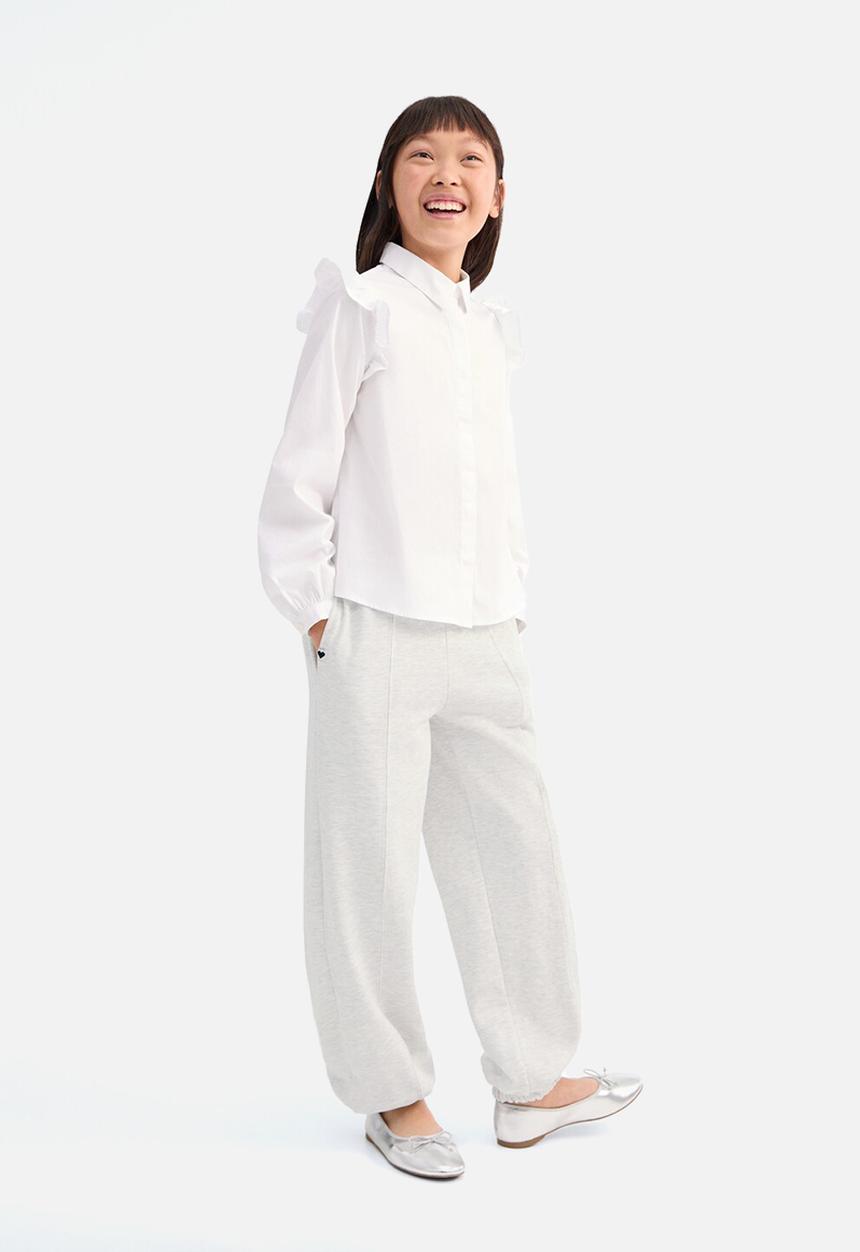 MANGO - Joggers with elastic waist -grey