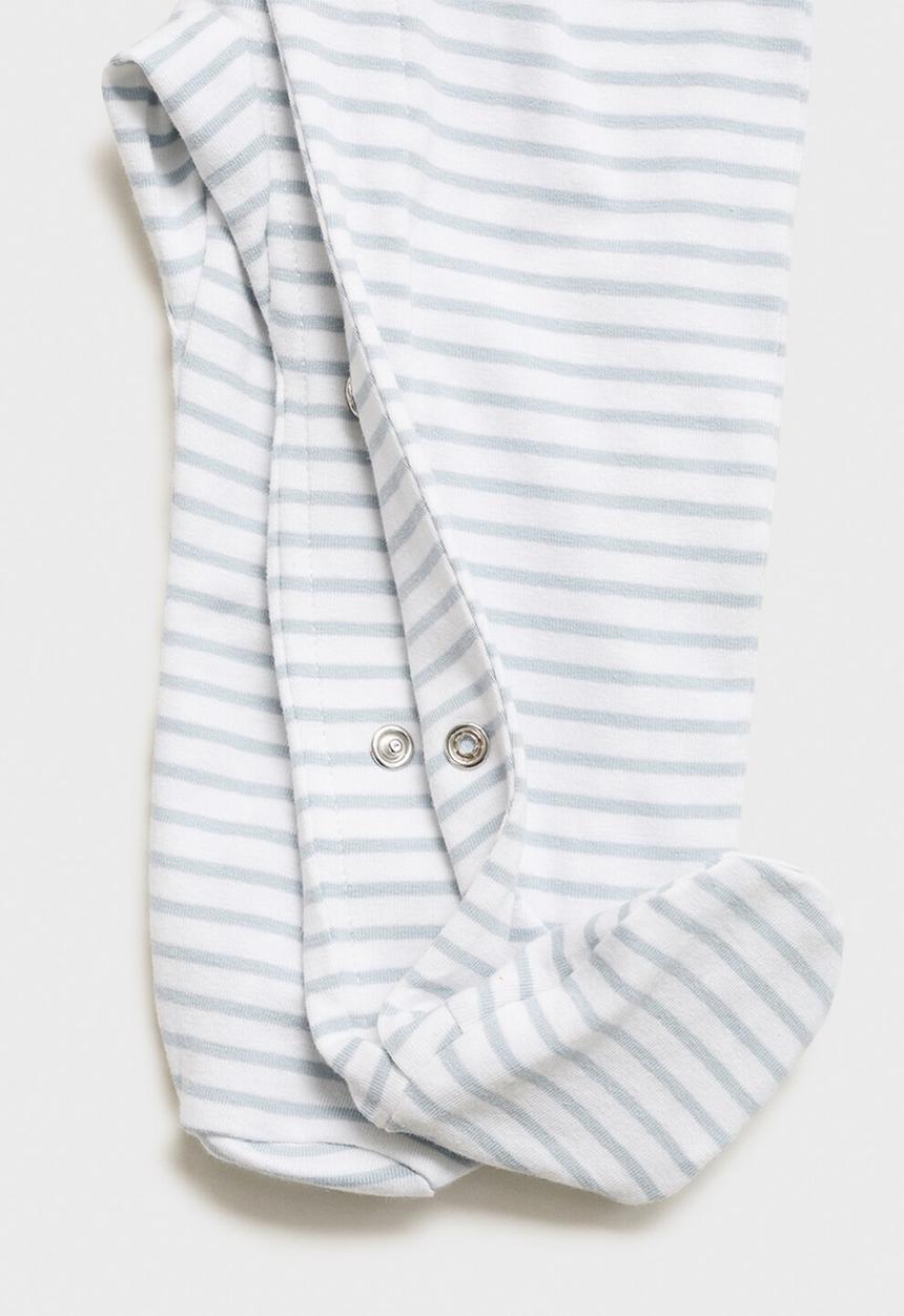 MANGO - Stripe Bodysuit  - Medium Blue