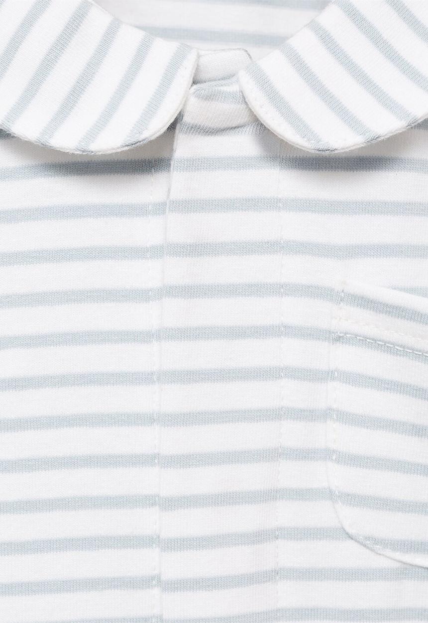 MANGO - Stripe Bodysuit  - Medium Blue