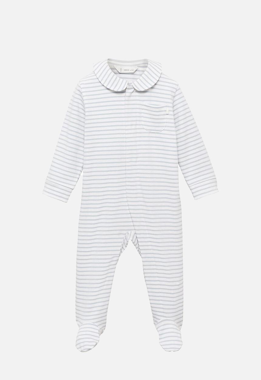 MANGO - Stripe Bodysuit  - Medium Blue