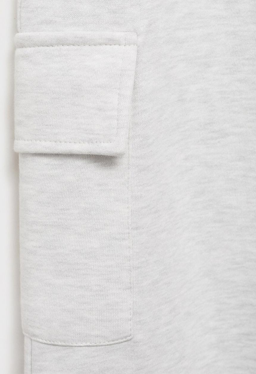 MANGO - Cargo pants - light grey denim