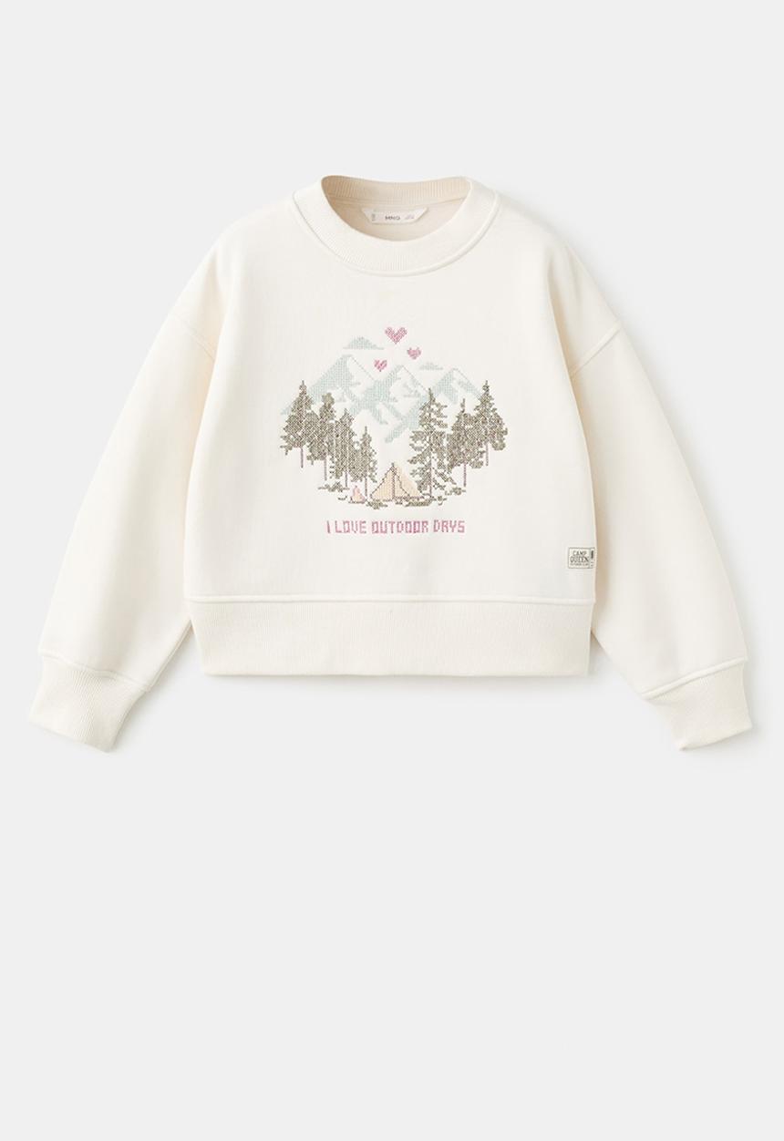MANGO - Sweatshirt night - white