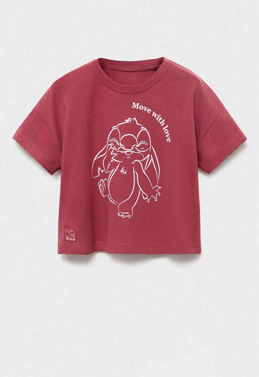 MANGO - T-shirt stilove - dark red