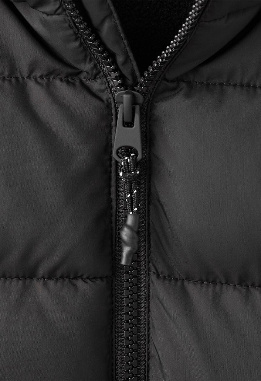 MANGO - Hooded liner quilted  puffer - black