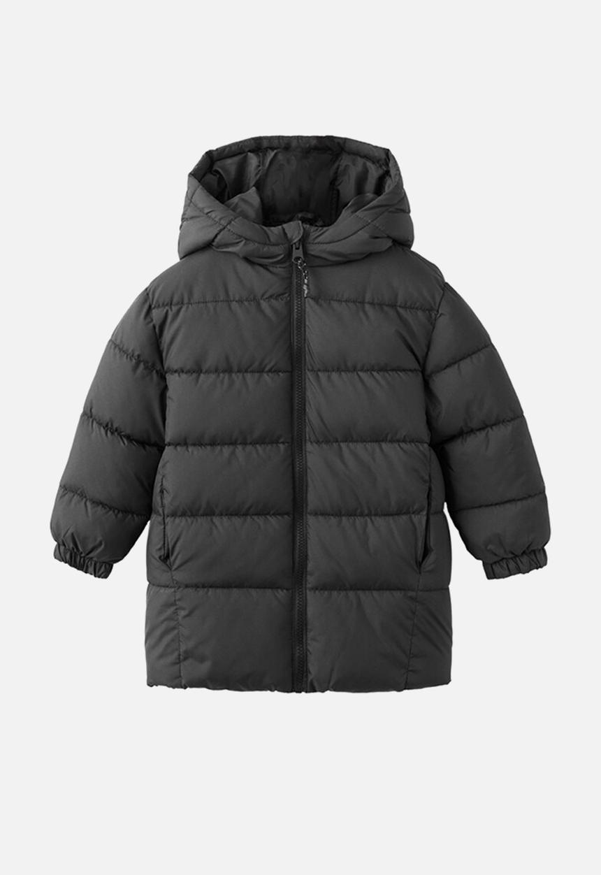 MANGO - Hooded liner quilted  puffer - black
