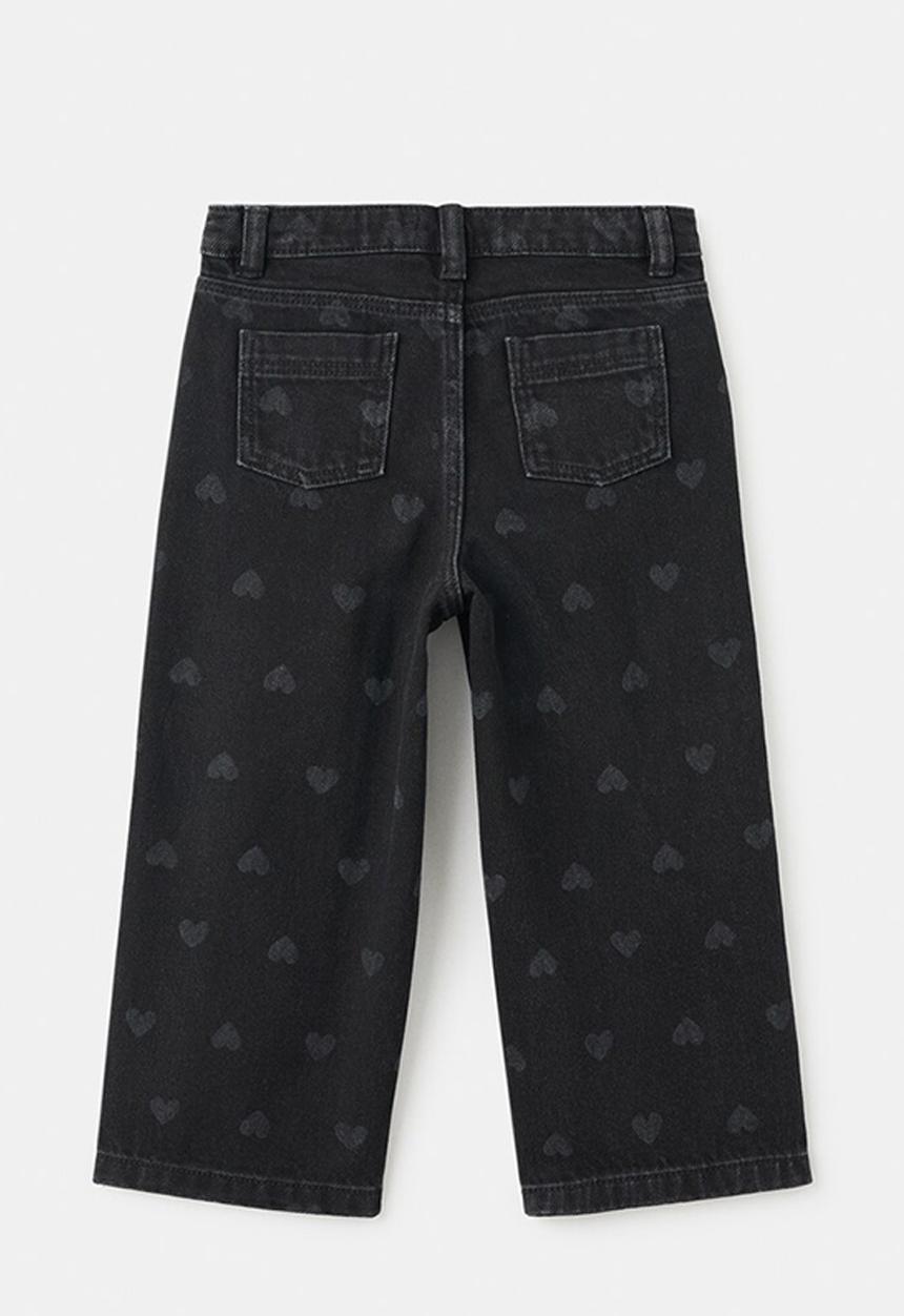 MANGO - Straight Jean to Hearts -black denim 