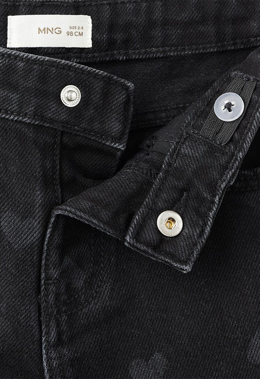 MANGO - Straight Jean to Hearts -black denim 