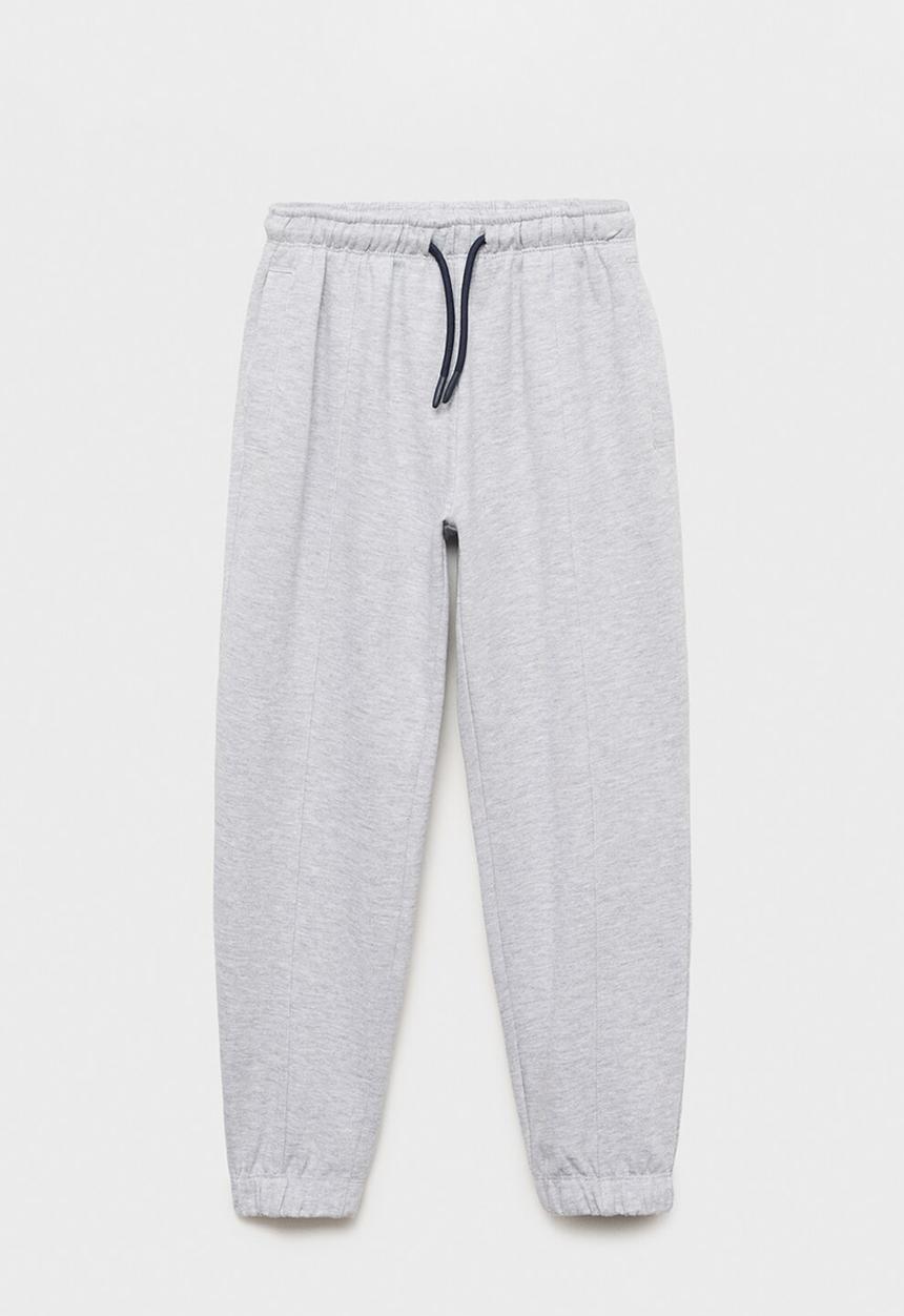 MANGO - Cotton joggers with elastic waist - grey