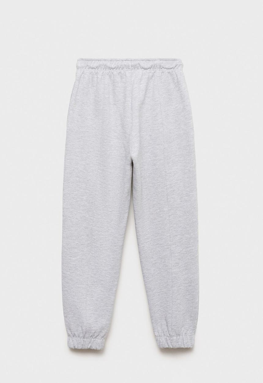 MANGO - Cotton joggers with elastic waist - grey