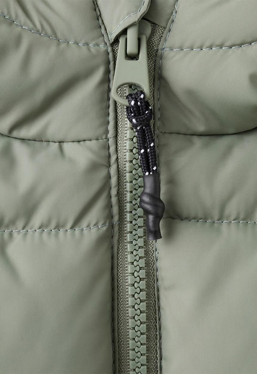 MANGO - Hooded liner quilted  puffer - Light/Pastel Green