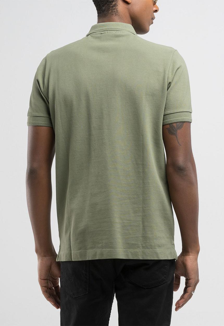 Replay - Garment Dyed Cotton Piquet - Military