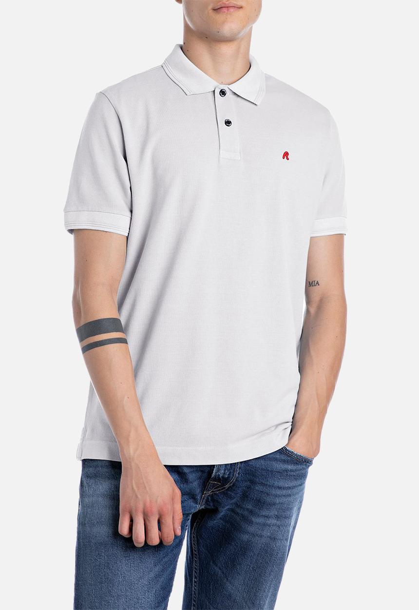 Replay - Garment Dyed Cotton Piquet - Off White