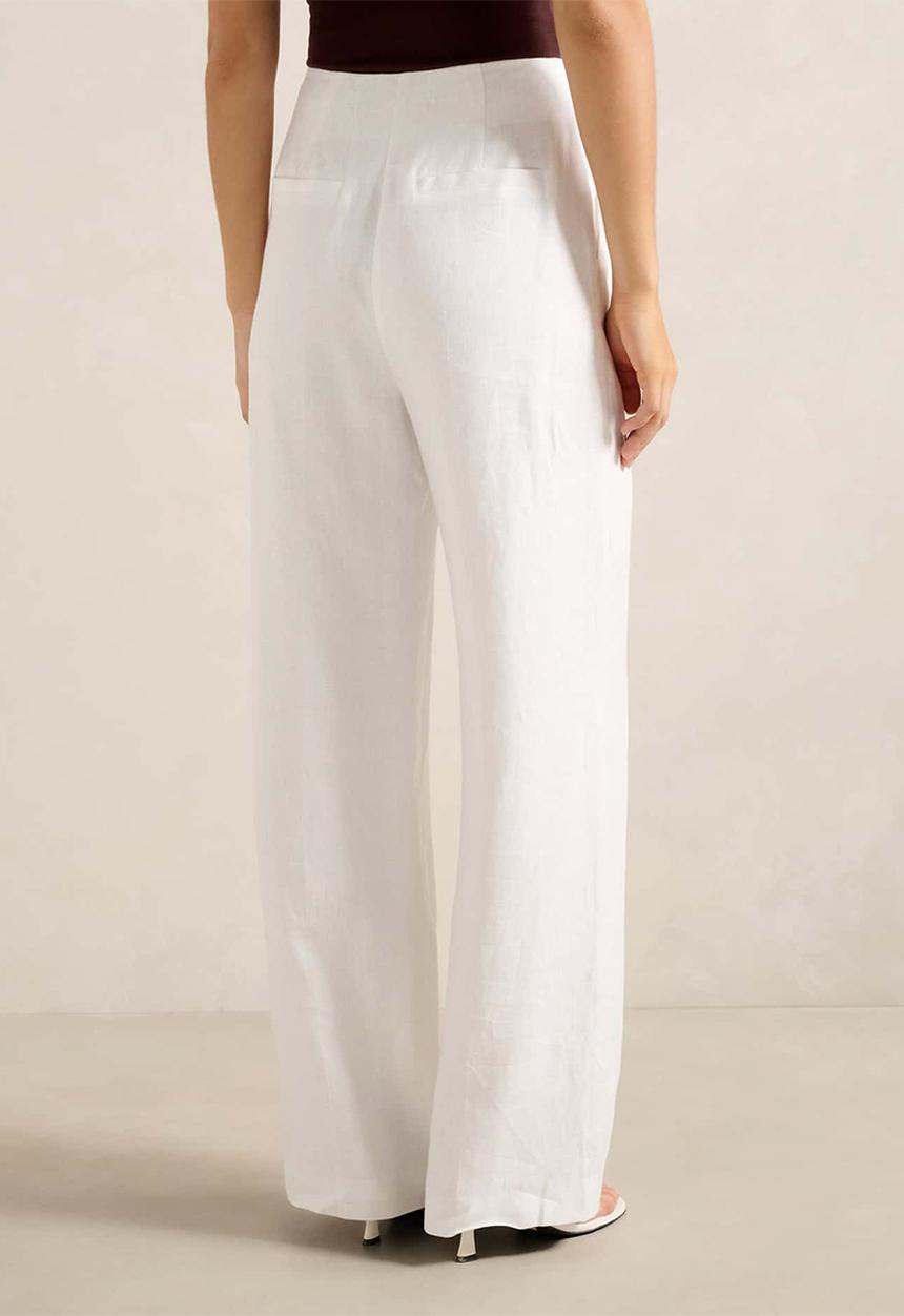 Forever New - Posey Linen Wide Leg Pants - white