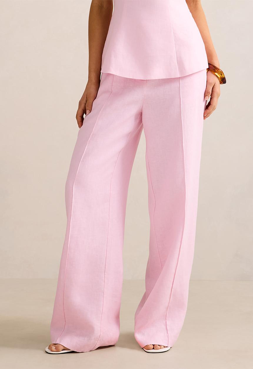 Forever New - Posey linen wide leg pant - candy hearts set
