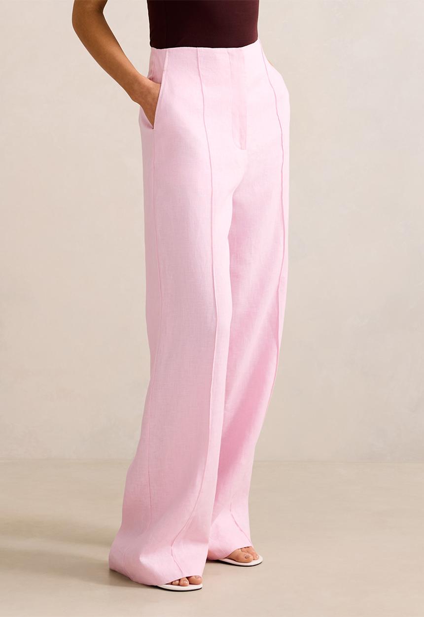 Forever New - Posey linen wide leg pant - candy hearts set