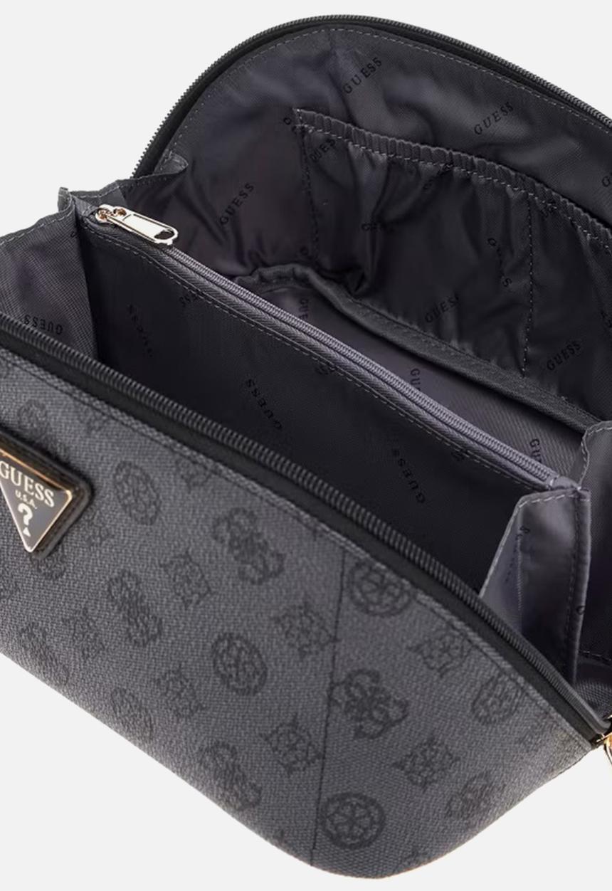GUESS - Wilder lrg cosmetic travel bag - charcoal