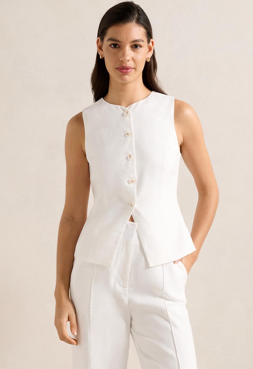 Forever New - Saylor Linen Waistcoat 