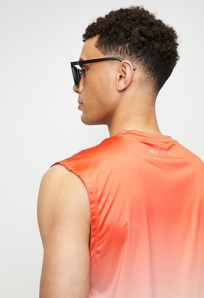 POLO - ASSANTE  Sport Sleeveless Abstract print Tee - Orange
