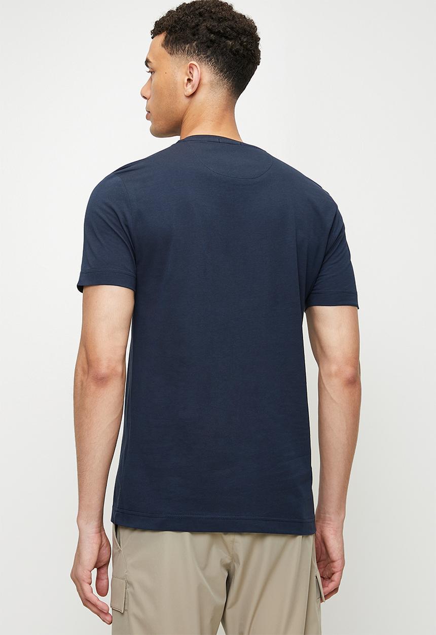 POLO - WYATT Logo Embroidered Ss T-Shirt - Navy