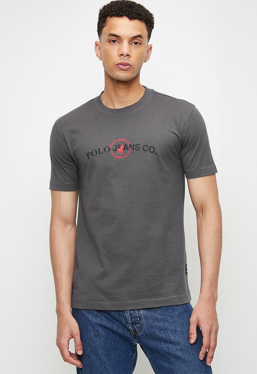 POLO - MTHO  PJC Ss Puff Logo Tee - Charcoal