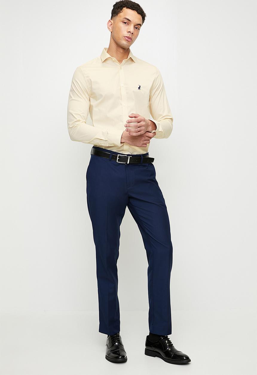 POLO - CHRISTIAN Essential Slim Fit Ls Shirt - Birch