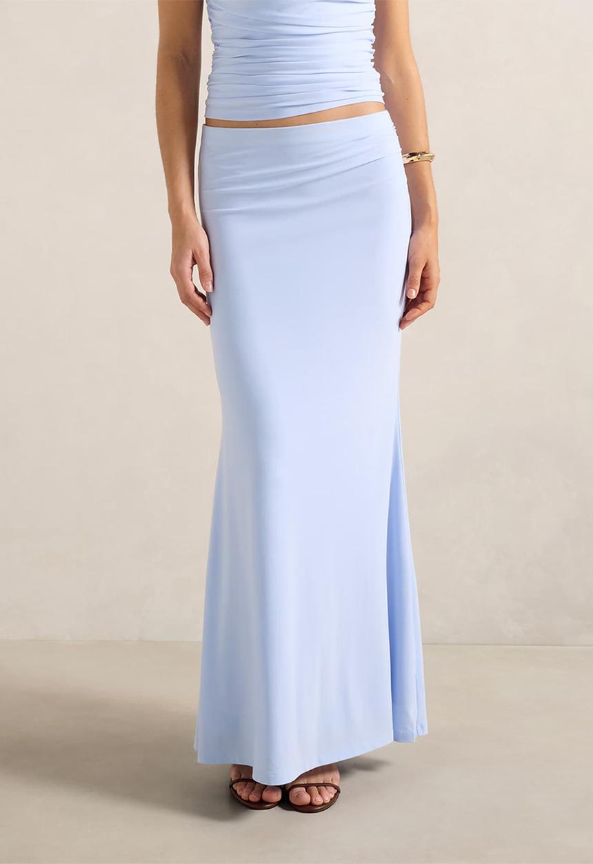 Forever New - Mimi flute maxi skirt - sky blue co-ord b