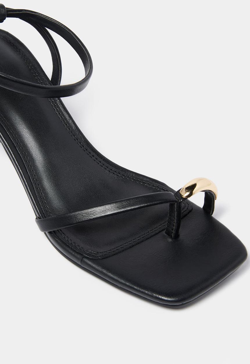 Forever New - Tatiana Toe Loop Trim Strappy Sandal Heel