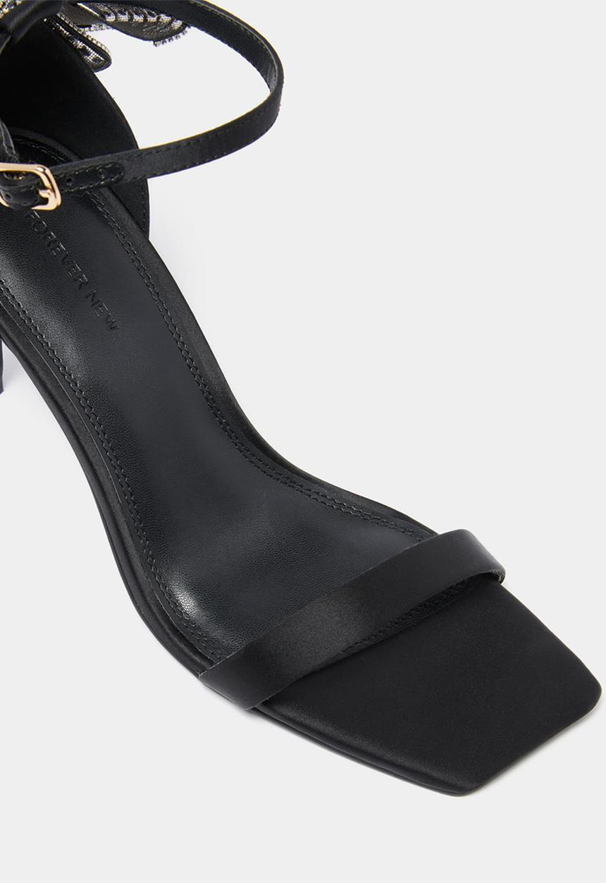 Forever New - Janelle Jewelled Bow Trim Sandal Heel