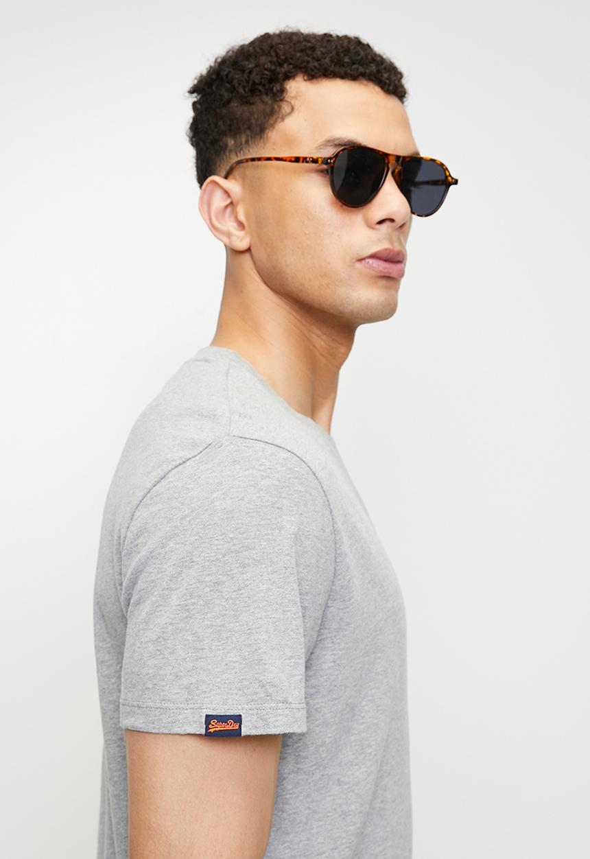 Superdry. - Essential logo emb tee - grey 