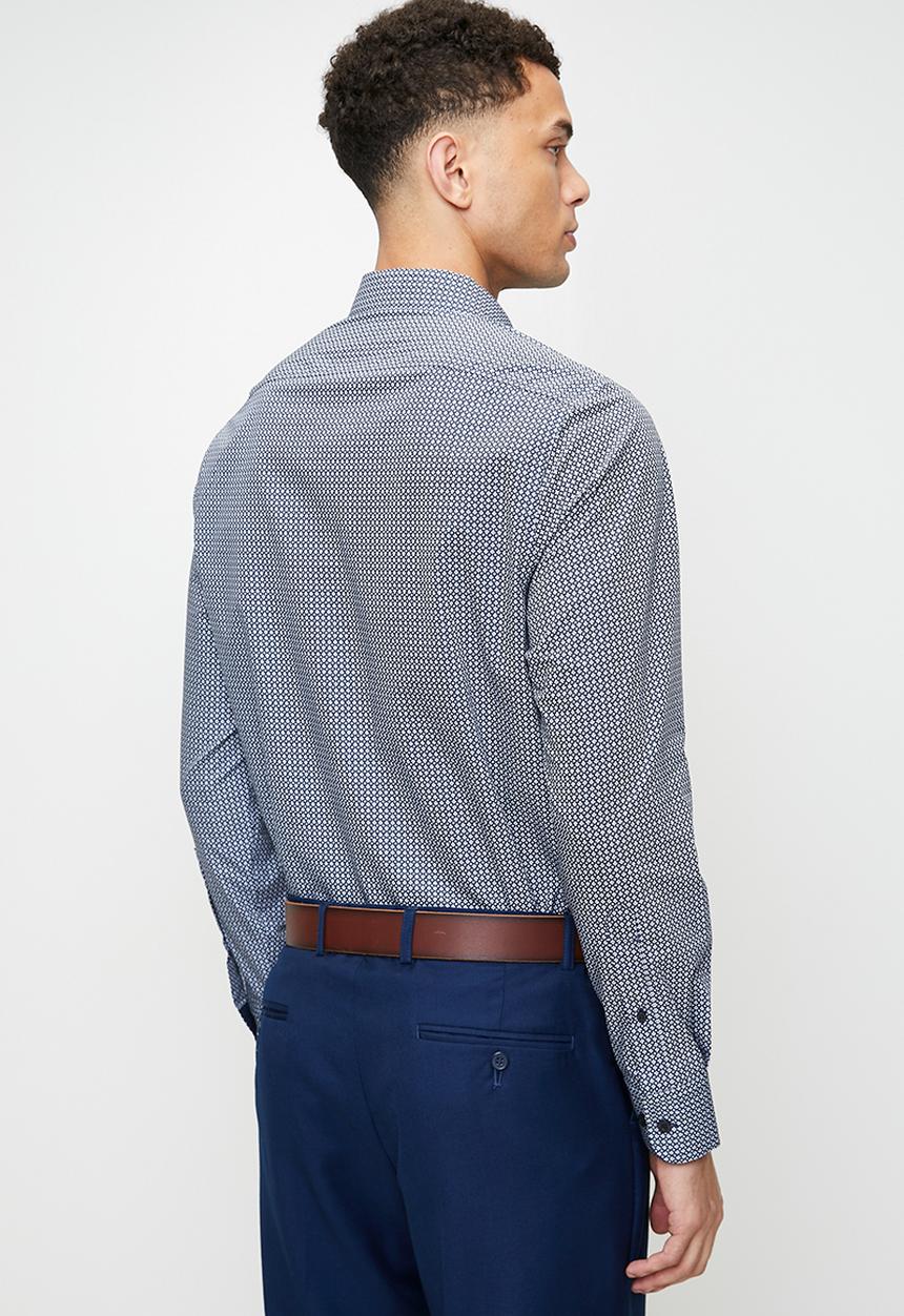 Pringle of Scotland - Damon  ls tailored shirt - navy