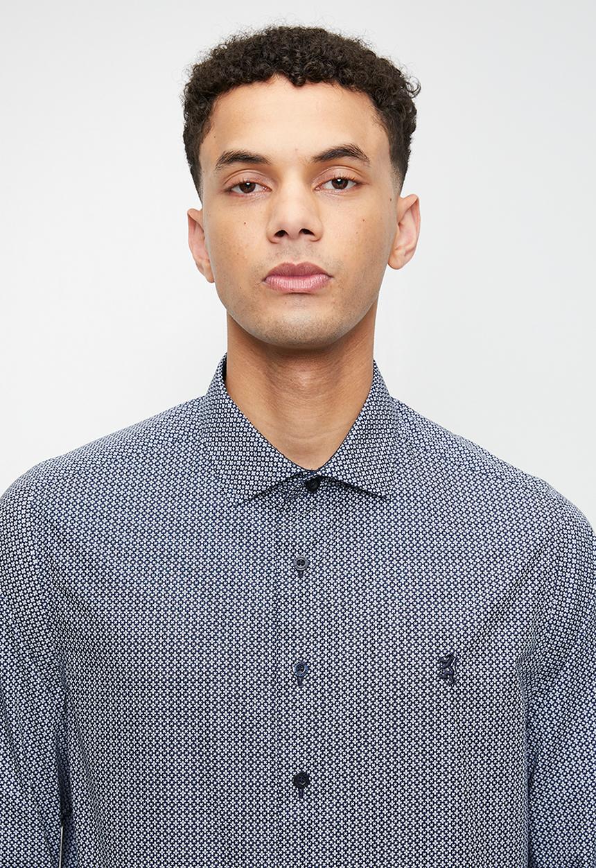 Pringle of Scotland - Damon  ls tailored shirt - navy