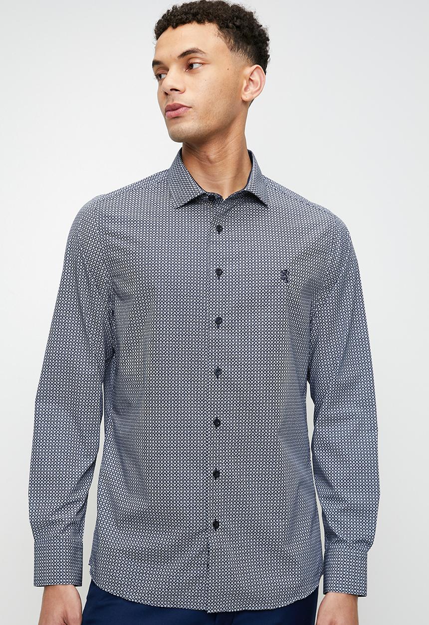 Pringle of Scotland - Damon  ls tailored shirt - navy