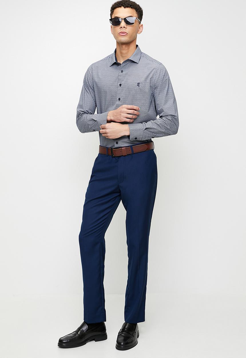 Pringle of Scotland - Damon  ls tailored shirt - navy