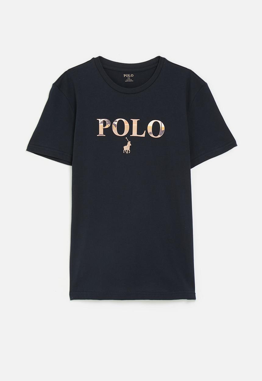 POLO - Boys bongani printed short sleeve tee - navy