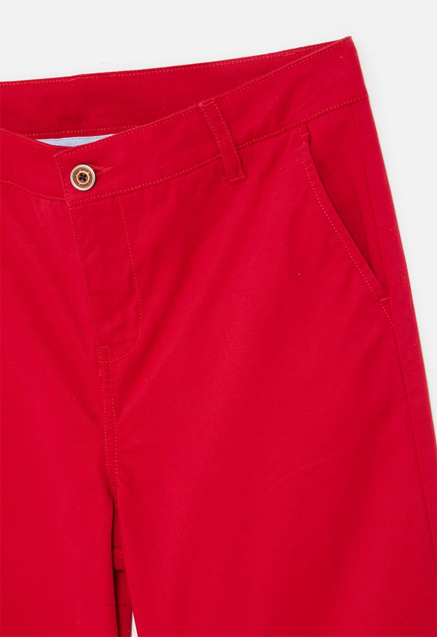 POLO - Boys andrew chino short - samba red