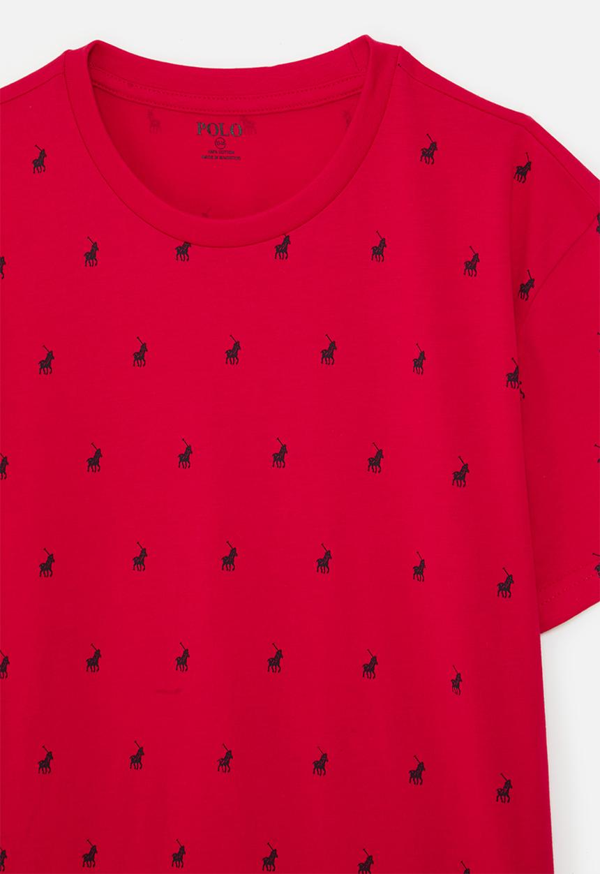 POLO - Boys sebastian monogram short sleeve tee - samba red