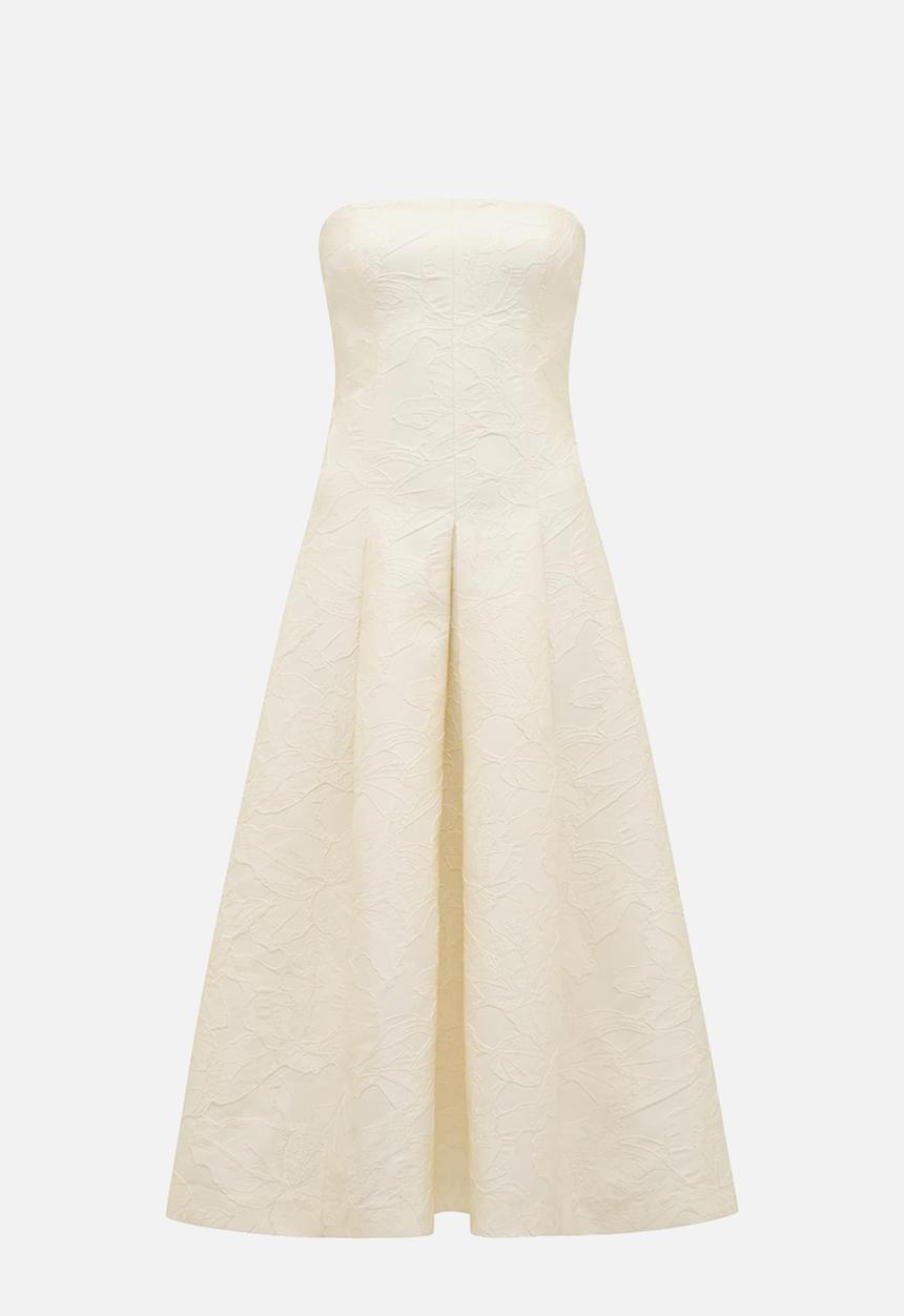 Forever New - Lottie Strapless Jacquard Midi Dress