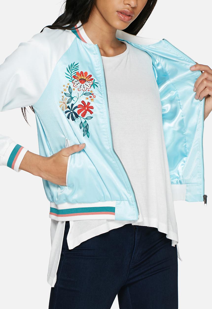 Glamorous - Satin embroidered bomber