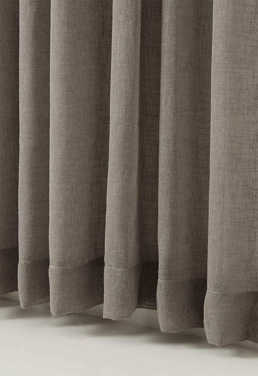 Sixth Floor - Serene sheer Taped Curtain - Taupe