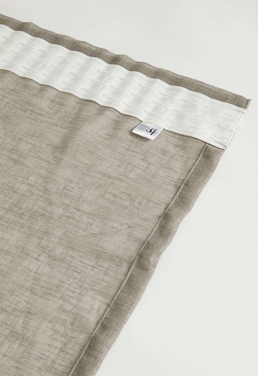Sixth Floor - Serene sheer Taped Curtain - Taupe
