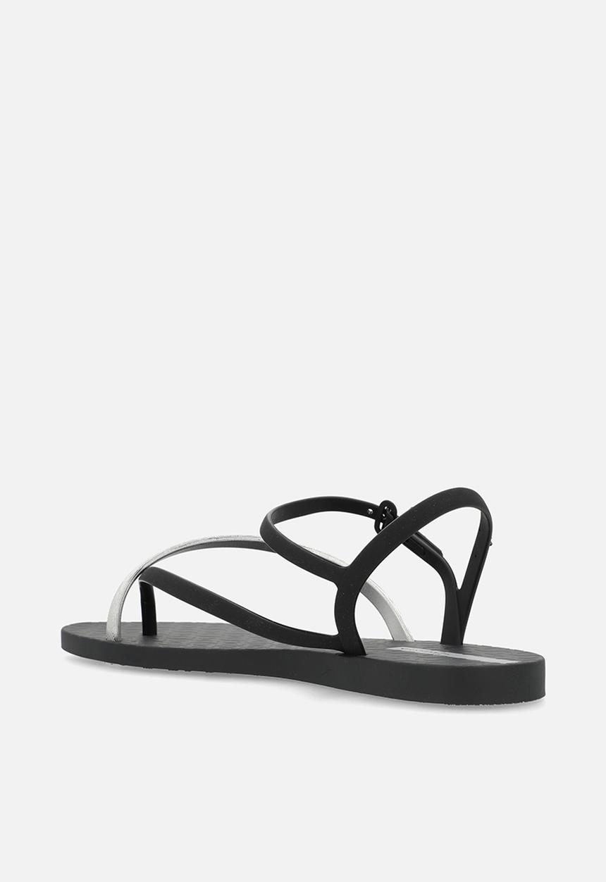 Ipanema - Class Elegant Sand Slingback - Black & silver