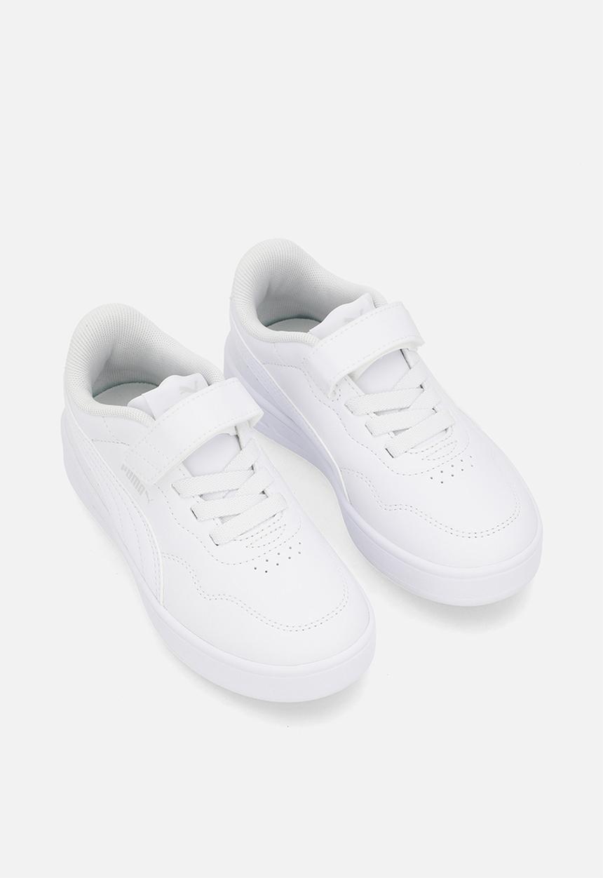 PUMA - Court Lally Ac+ Ps -Puma White-Puma White-Feather Gray